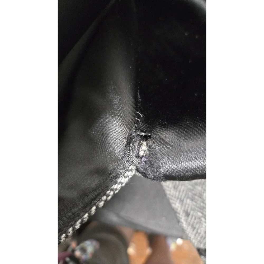 Vintage Gray Stratojac Herringbone Duster Size 44 Wool Nylon